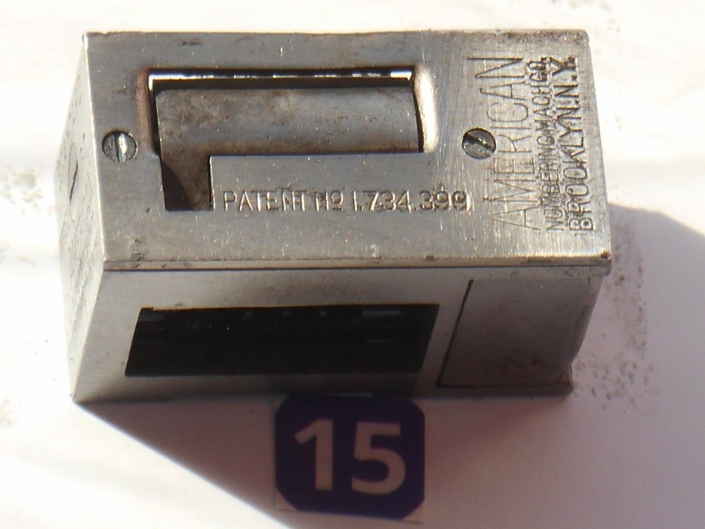 STANDARD American Reverse Letterpress Numbering Machine | 15