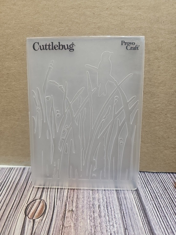 Cuttlebug BIRD CALL Provo Craft Embossing Folder marsh reeds