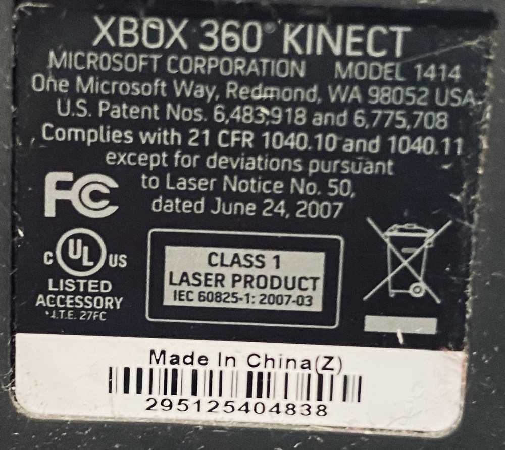 Authentic Microsoft Xbox 360 Kinect Sensor *Sensor Only* TESTED WORKS Model 1414