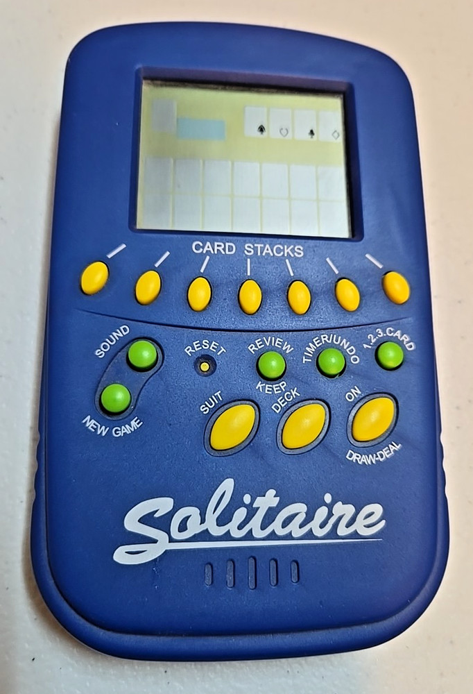 Radica Solitaire 1998; Blue; Works