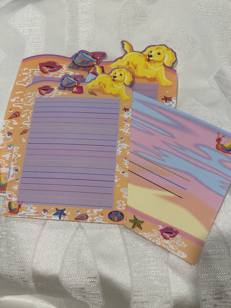 Vintage Lisa Frank Stationery Sheets + Envelope