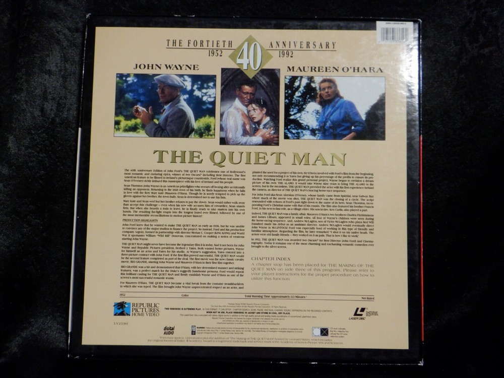 Laserdisc - Quiet Man - Great Condition