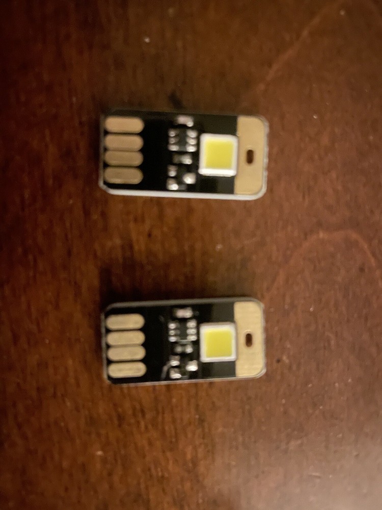 Yitee® USB Light Super Bright Warm White LED Ultra-Thin Portable Night Light.2pc