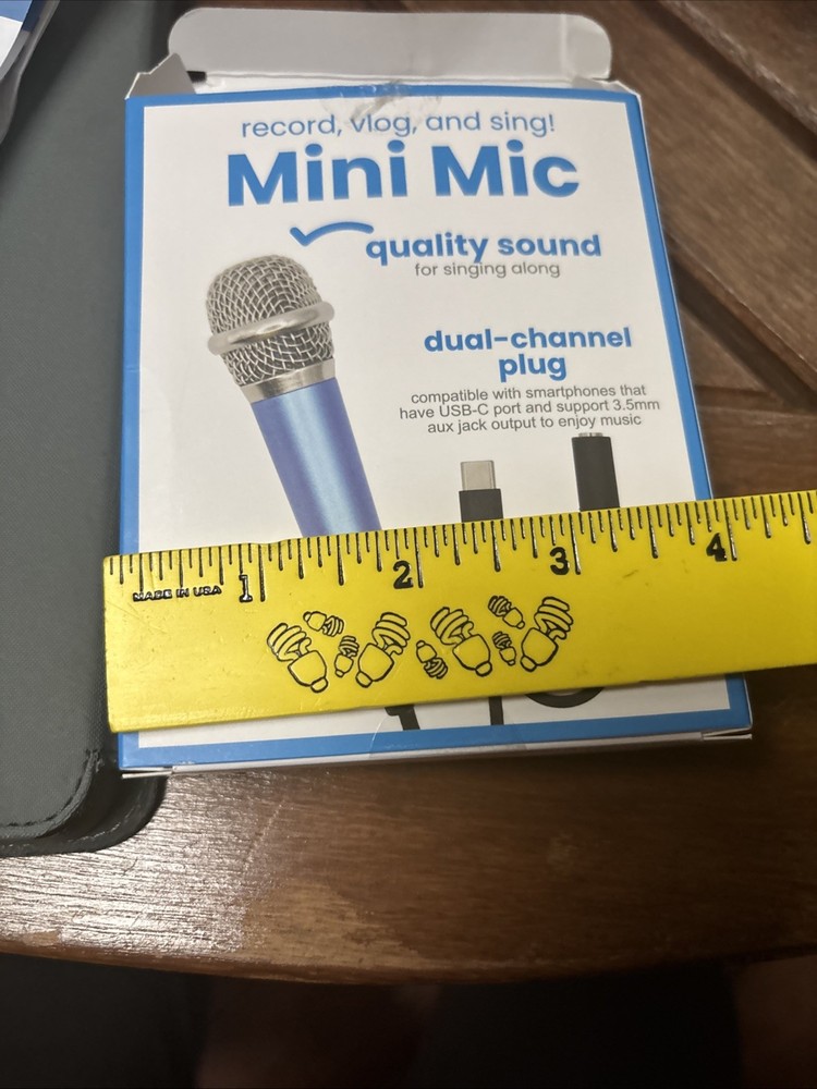 Vivitar Mini Microphone Blue USB Dual channel plug