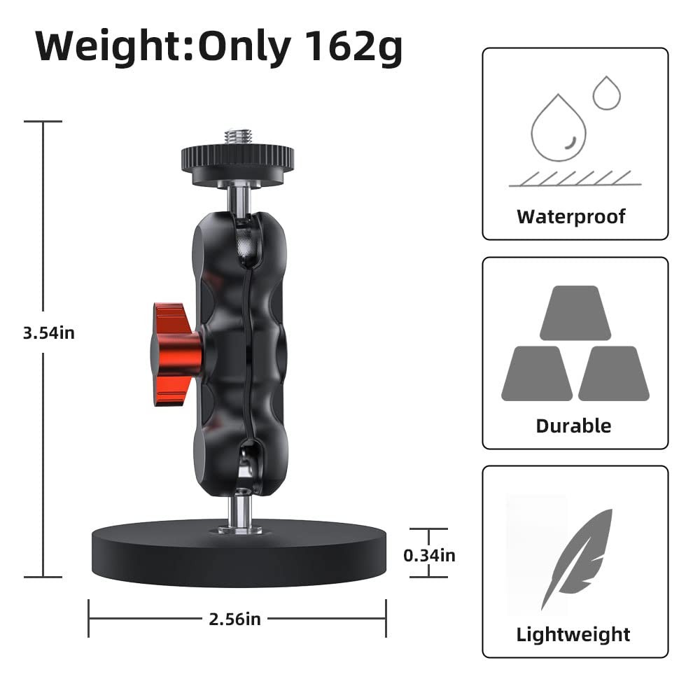 SUREWO Magnetic Camera Mount for GoPro,Strong Suction Cup