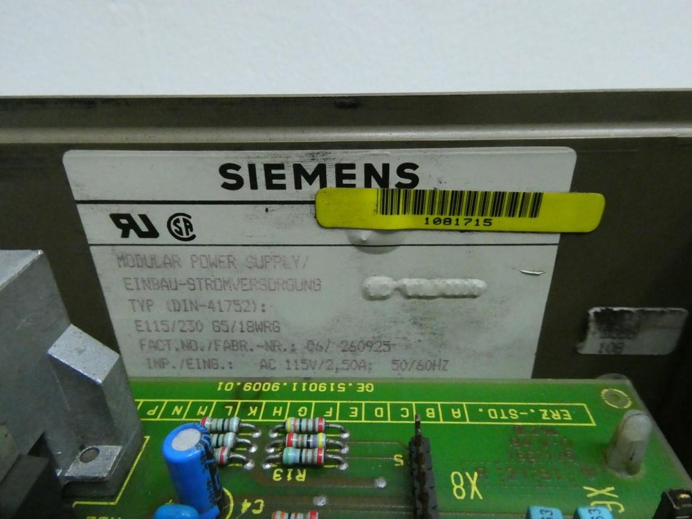Siemens DIN-41752 Power Supply Module