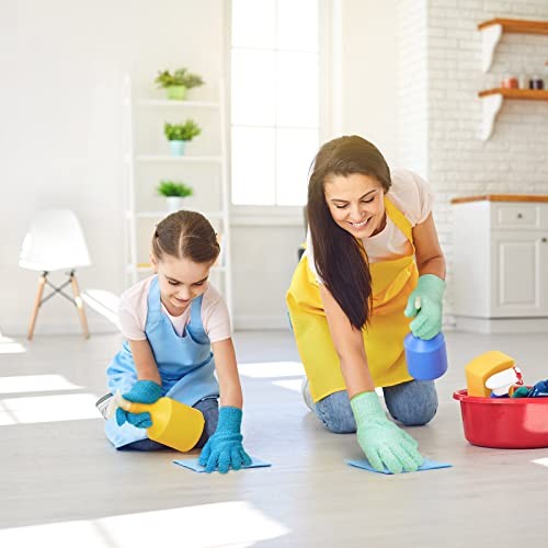 6 Pcs Microfiber Dusting Mitt Gloves Microfiber Washable Dusting Blue, Green