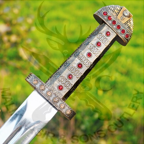 CUSTOM HANDMADE D2 TOOL STEEL COMBAT SWORD VIKING TEMPLER SWORD