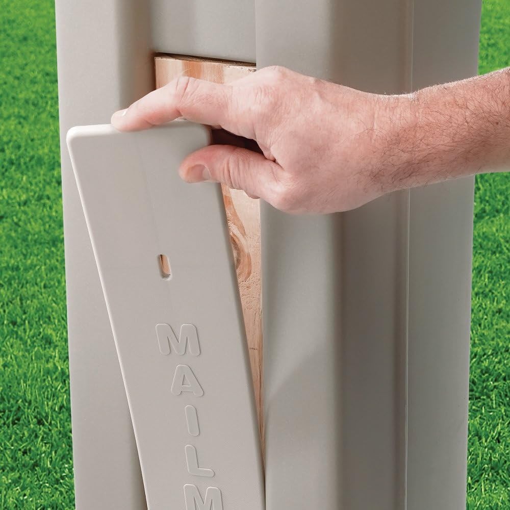 MailMaster Express Plus Mailbox Large Capacity Plastic Post Mount Mocha Finish
