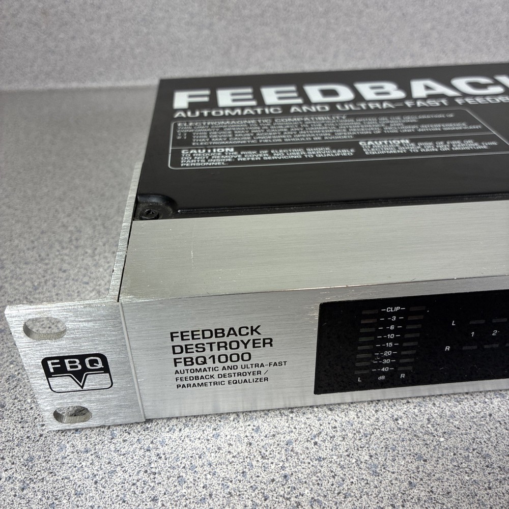 Behringer Feedback Destroyer FBQ1000 Rack Mount Parametric Equalizer Ultra Fast