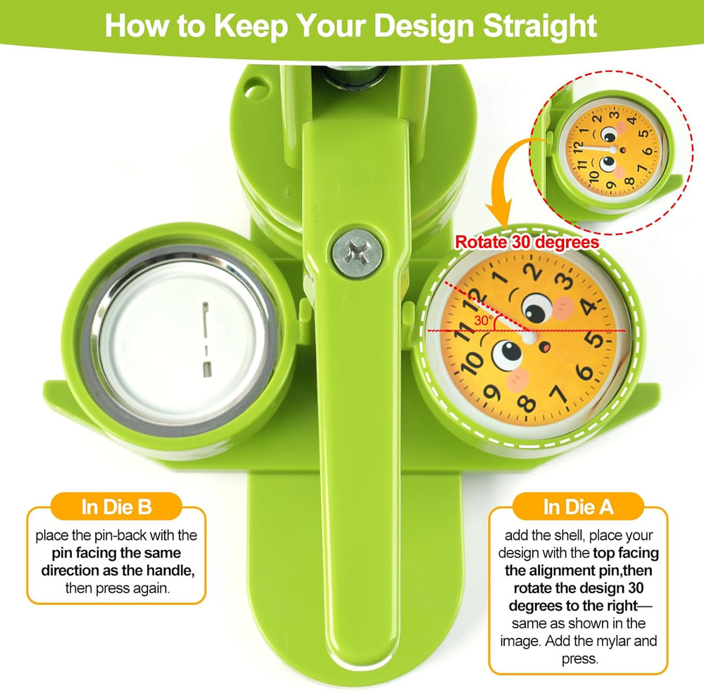 Button Maker Machine 58Mm (2.25 In) Installation-Free, DIY Button Pin Maker Mach