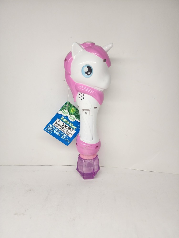 Unicorn Bubble Blower Wand Battery Operated with 2oz Bubble Solution