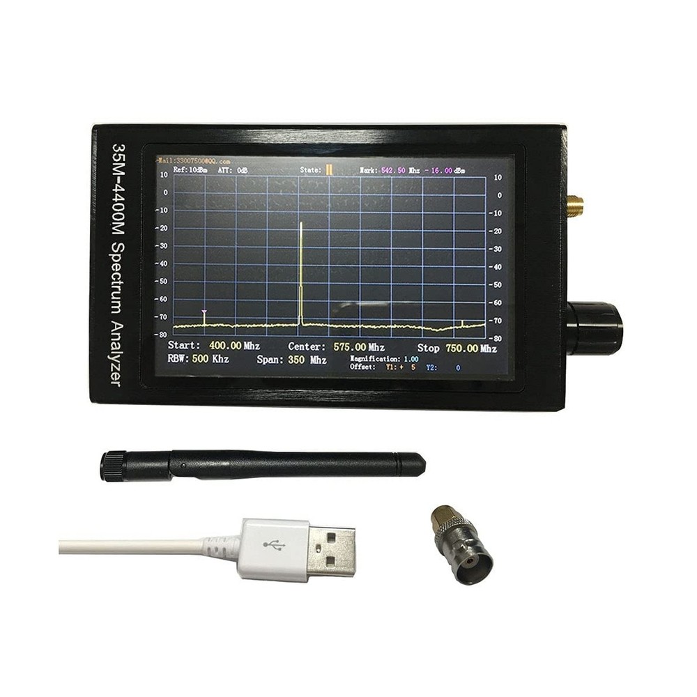 Portable Spectrum Analyzer 4.3'' Handheld Tiny Frequency Analyzer 35MHz to 44...