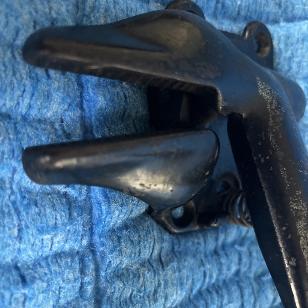 Antique Cast Iron Nutcracker - Spring Loaded Handle 11” Black Unmarked