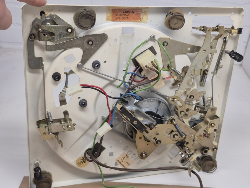 Garrard Zero 92 Turntable Record Player White Deck Chassis Parts