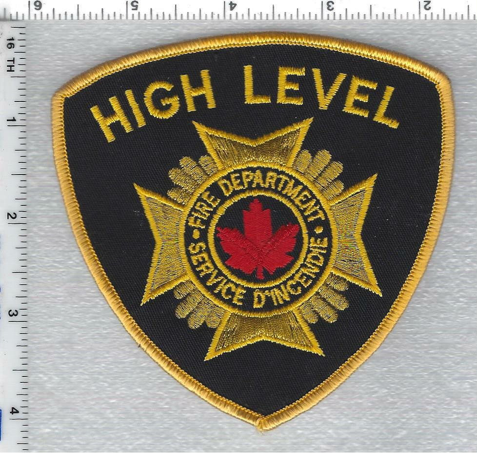 High Level Fire Department (Alberta, Canada) Yellow Border Shoulder Patch