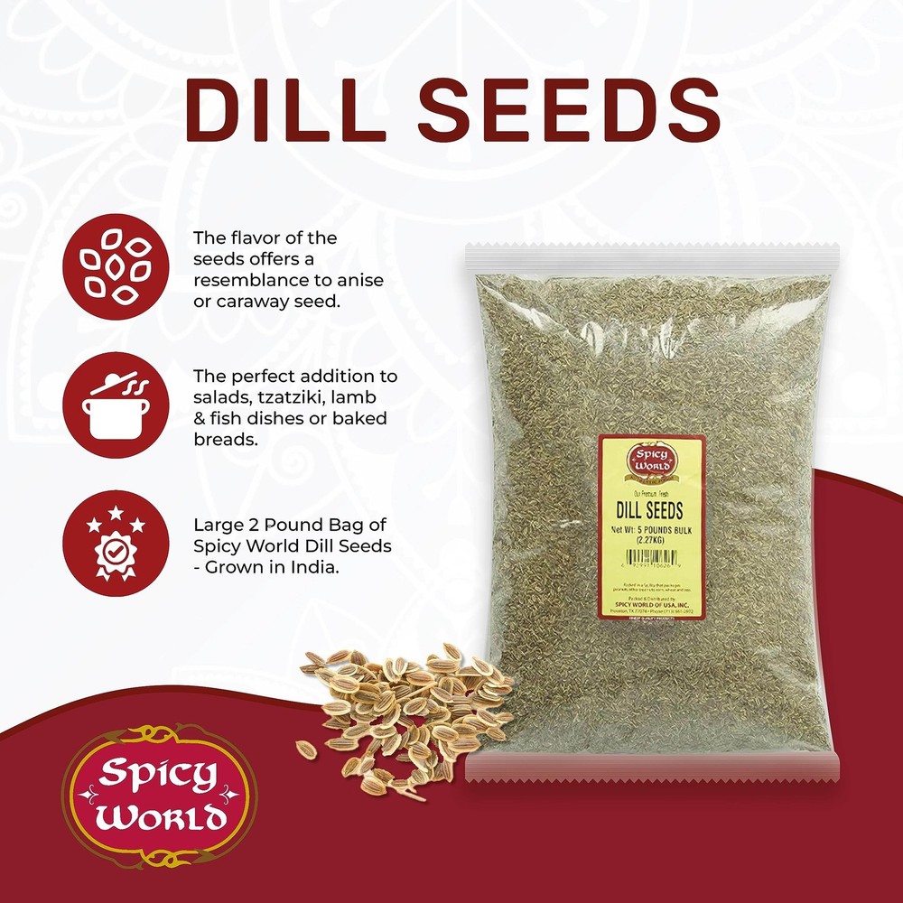 Dill Seeds 5 Pounds Bulk (Suva)