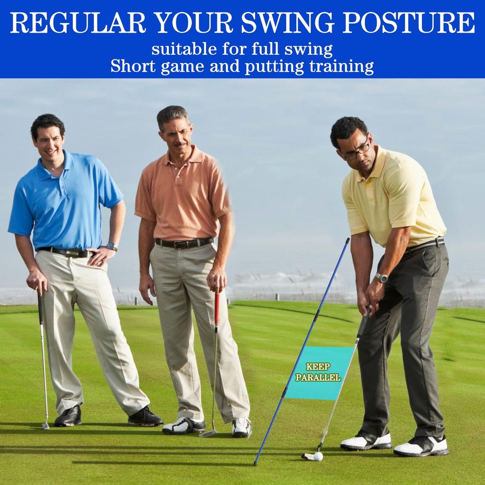 48" Collapsible Golf Alignment Sticks 2 Pack Training Aid for Aiming & Putting