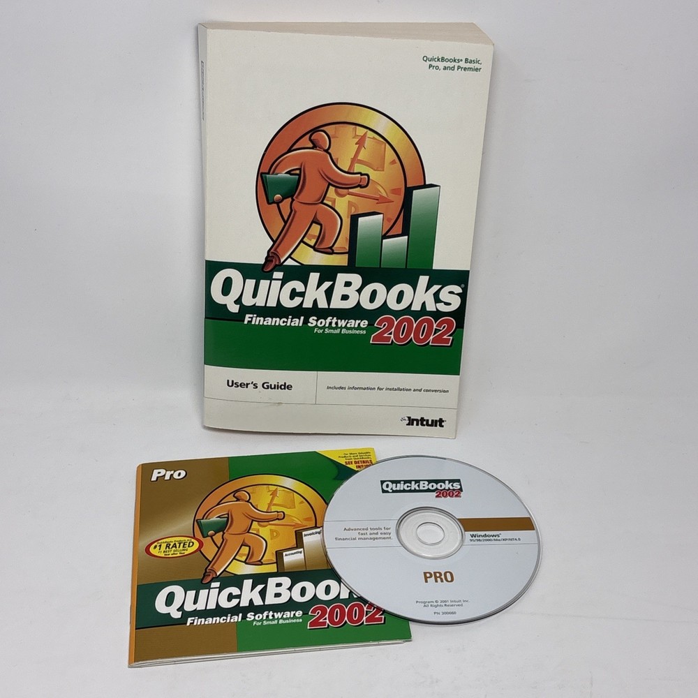 2002 QuickBooks Pro for Small Business Intuit Software Complete W/code
