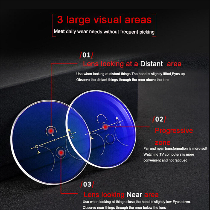 Men Metal Progressive Multifocus Tinted Reading Glasses Half Frame Sunglasses