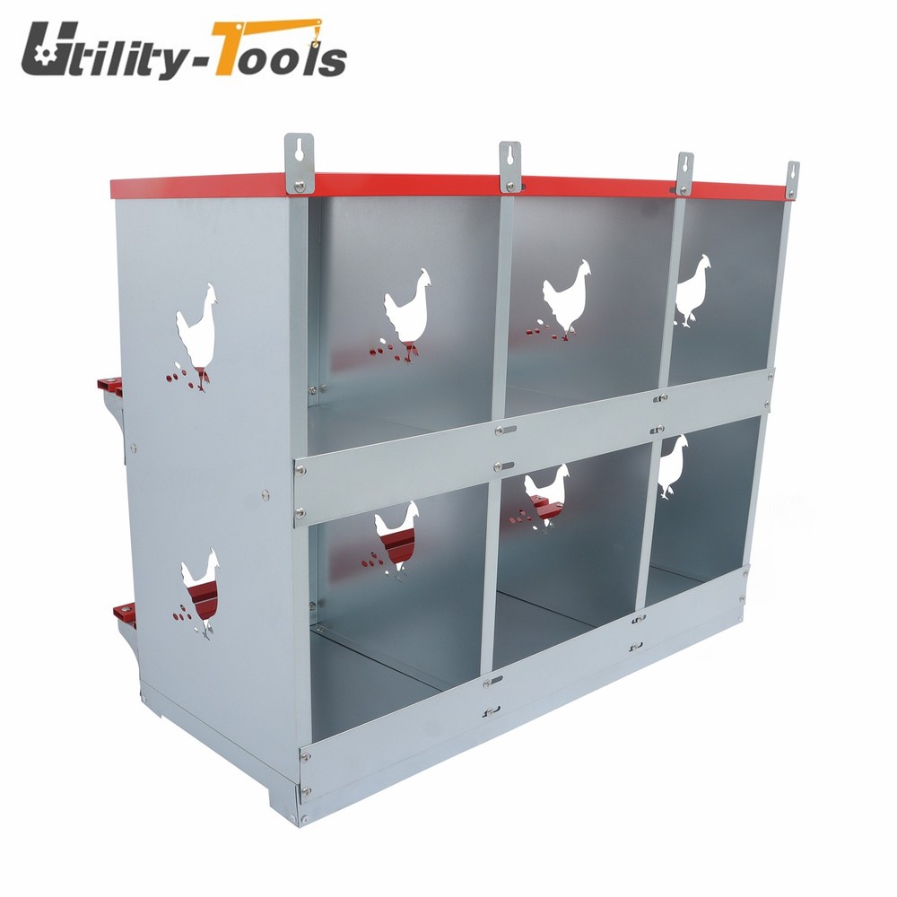 Durable Materials Nesting Box Chicken Laying Boxes 6 Compartment Nesting Boxes