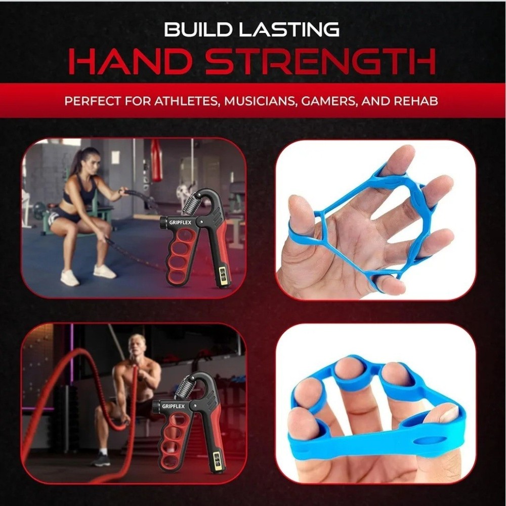 Adjustable Grip Strength Trainer 5-100kg | Hand Exerciser Counter Unisex 5 Pc