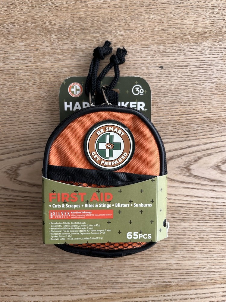 First Aid Kit, 65 Pieces, Mini Backpack, Happy Camper