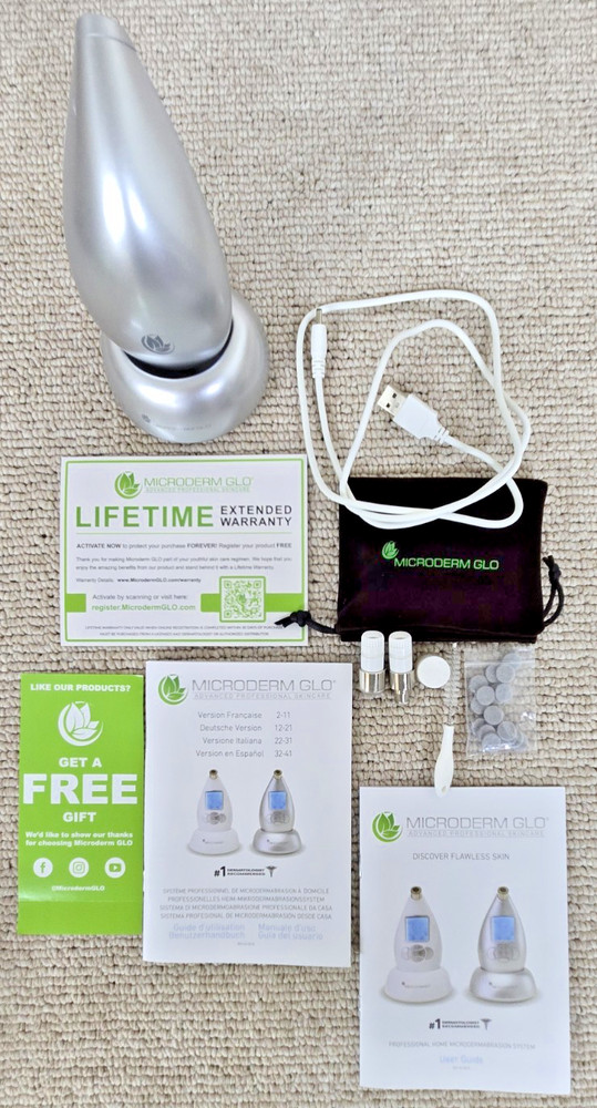 Microderm GLO Diamond Microdermabrasion Machine and Suction Tool OPEN/TESTED