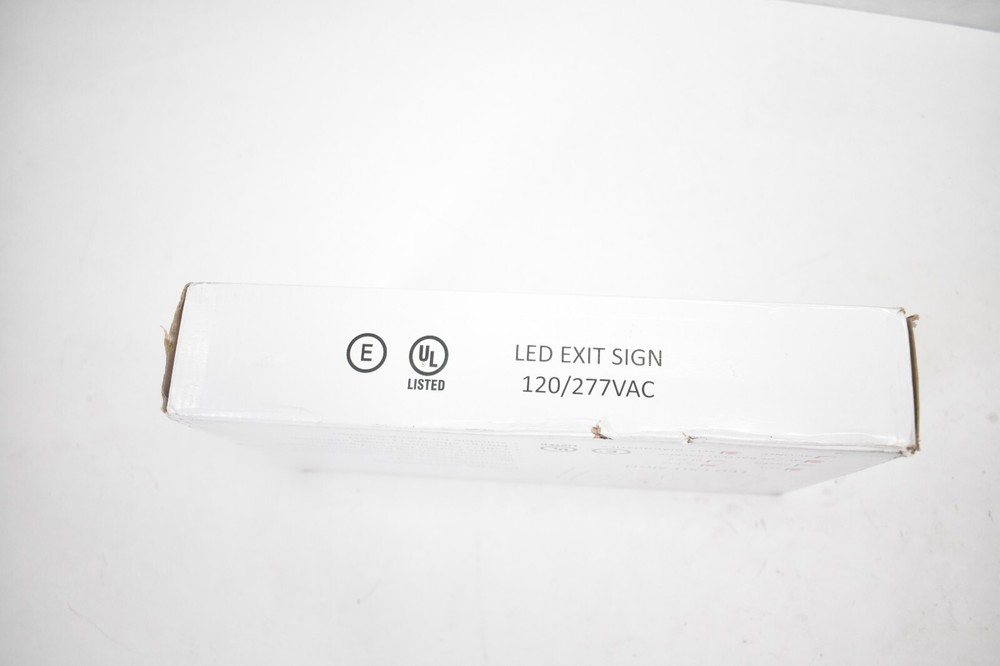 LED Exit Sign Red/White AC/DC Battery Backup Self Diagnostics TLXEMRUS-SD