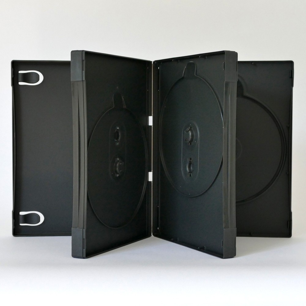 1 Black Multi Five 5 Discs DVD Case CD PC Media Storage 38mm New