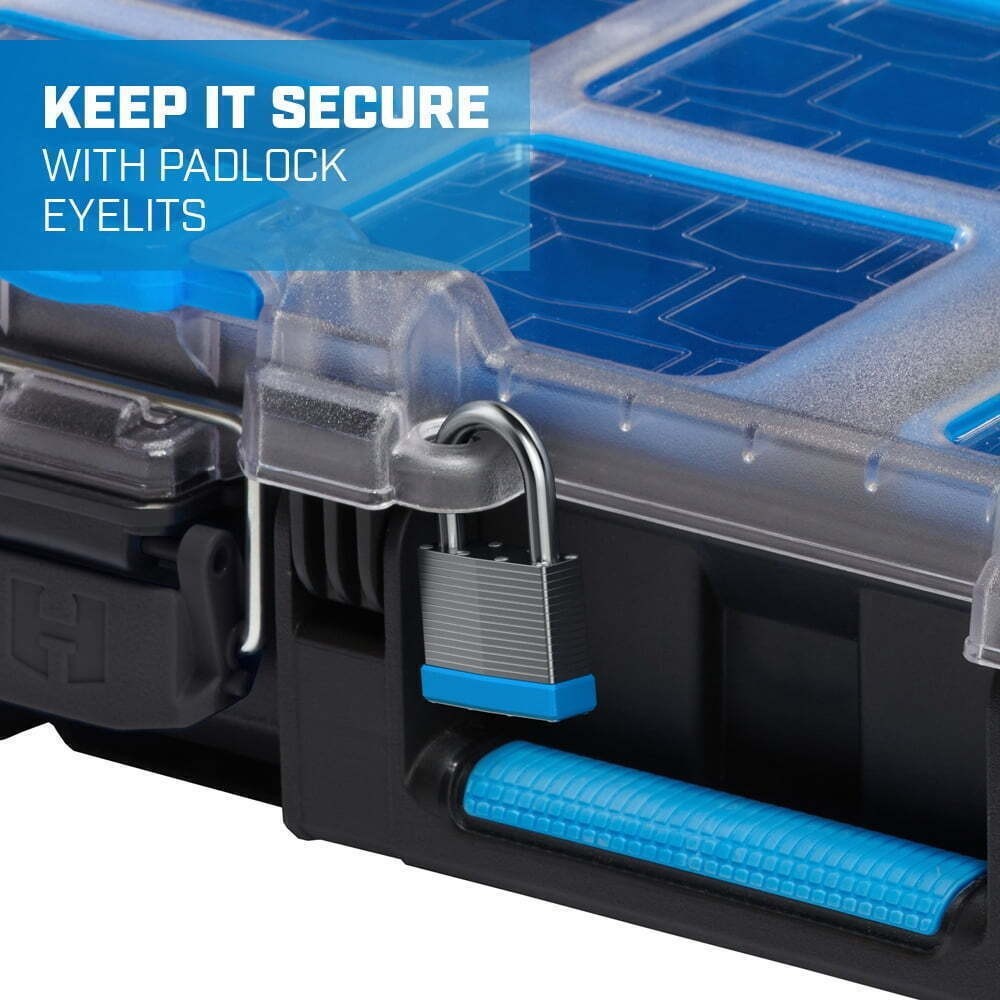 Stack System Tool Box with Removable Organizer Bins Fits Modular Storage System
