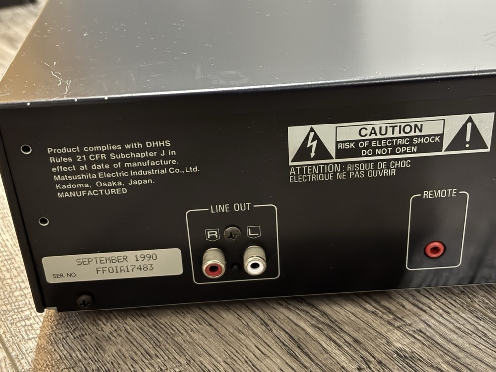 Panasonic SL-PJ324 Compact Disc Player Japan Powers On Doesn’t Read Discs