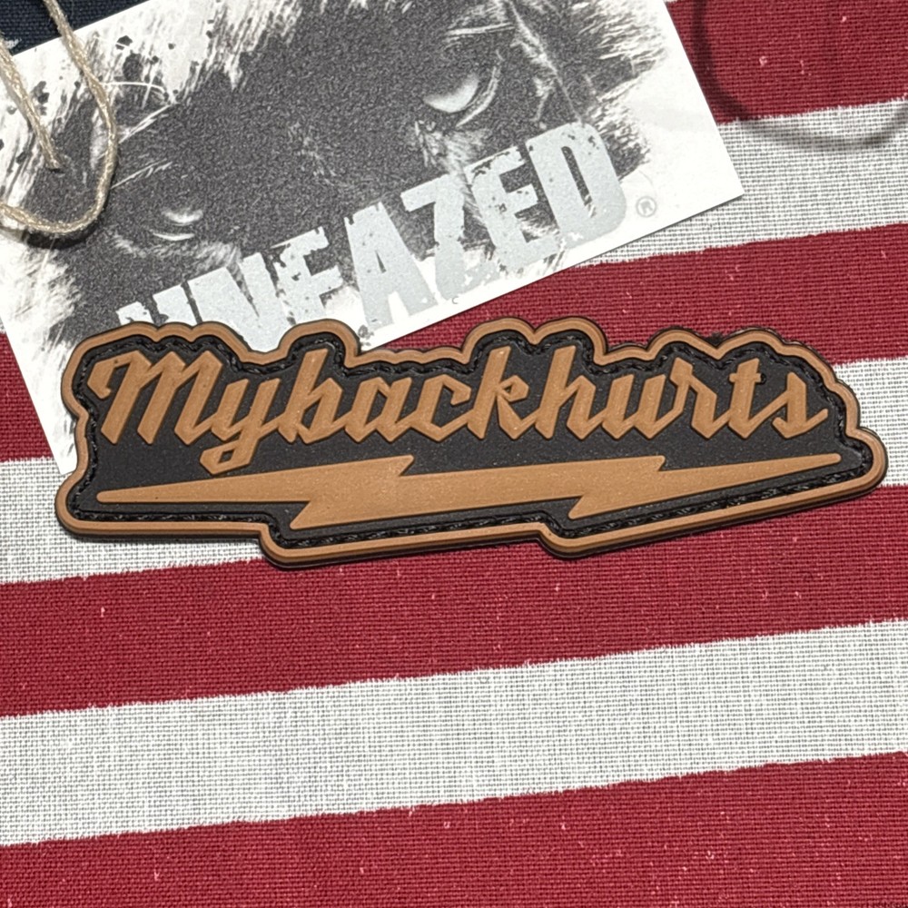 PvC My Back Hurts BR Tactical Hook & Loop Patch Rubber 3d