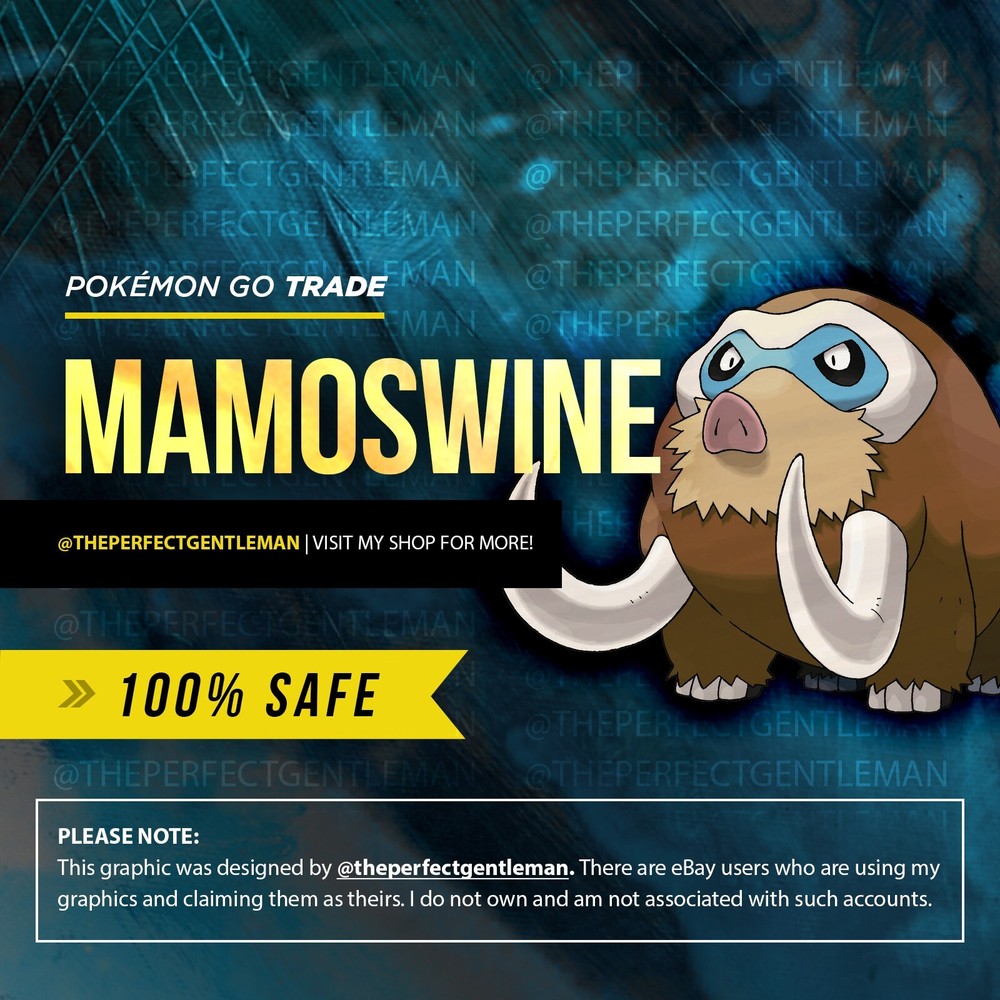 Mamoswine Pokemon #473 GO - 1700+ CP