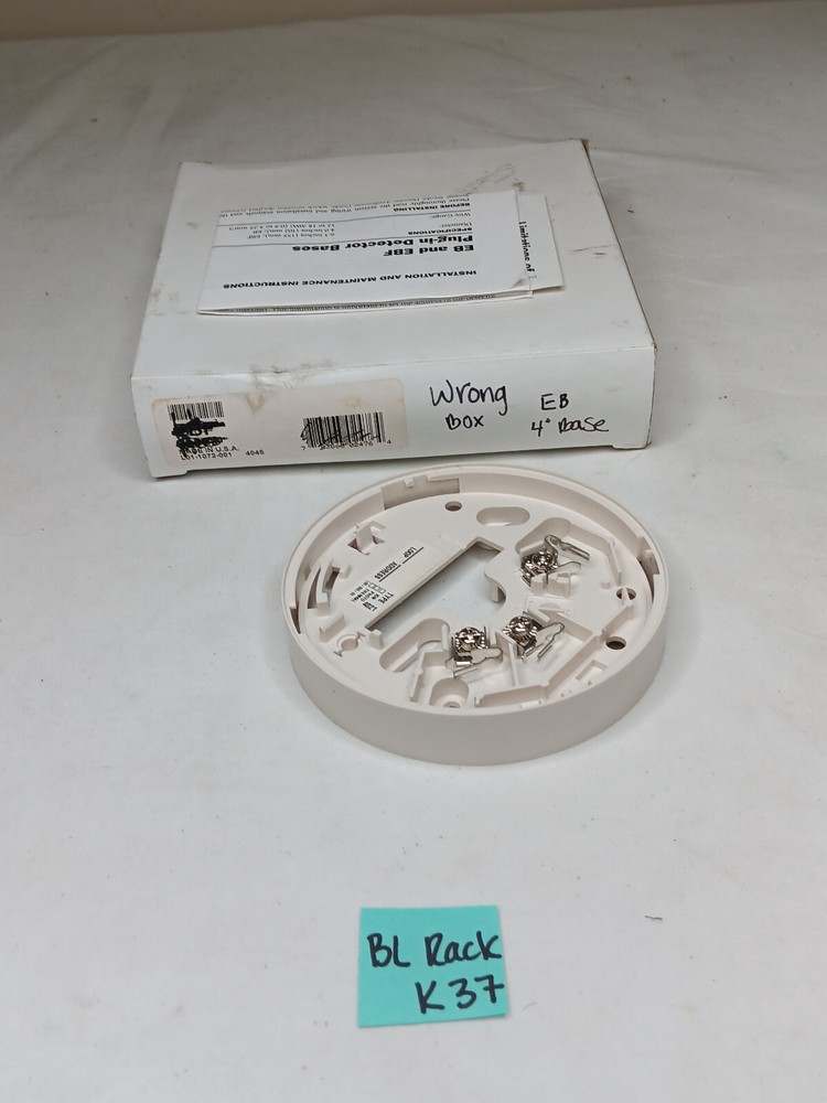 FIKE SYSTEM SENSOR EB BASE 4″ PLUG-IN DETECTOR BASES L01-1069-001 *Wrong Box*