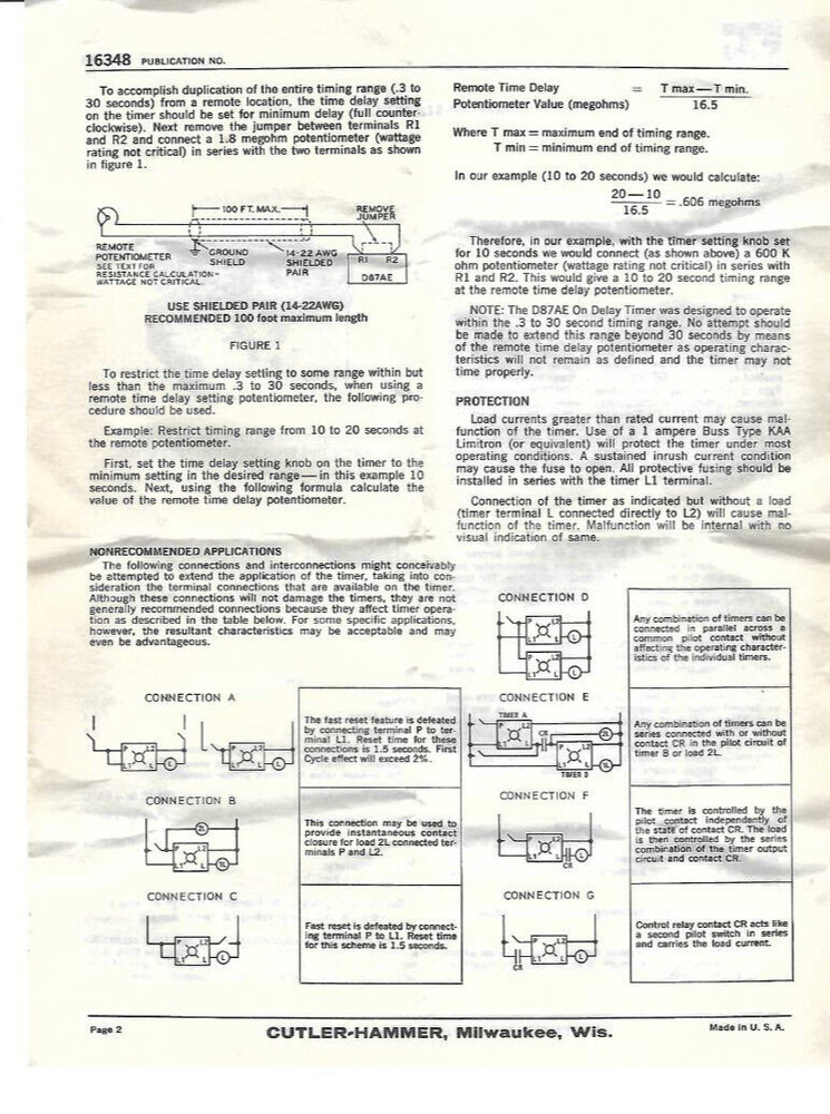 NEW CUTLER-HAMMER EATON D87AE SOLID STATE TIMER MODULE! ON DELAY .3-30 SEC! USA!
