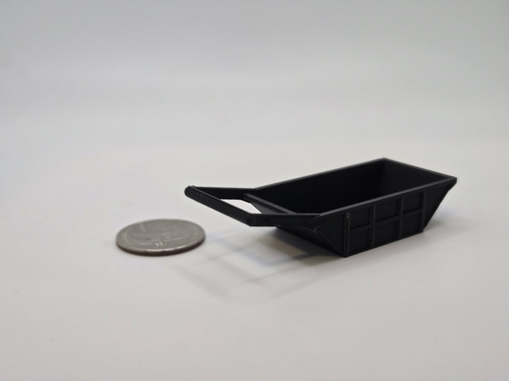 Custom 1/87 Scale 12 Cubic Yard Bedding Box in Black