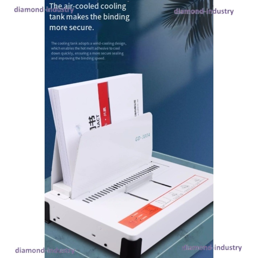 220v GD380A Automatic Hot Melt Binding machine A3 A4 A5 Book Envelope Binder
