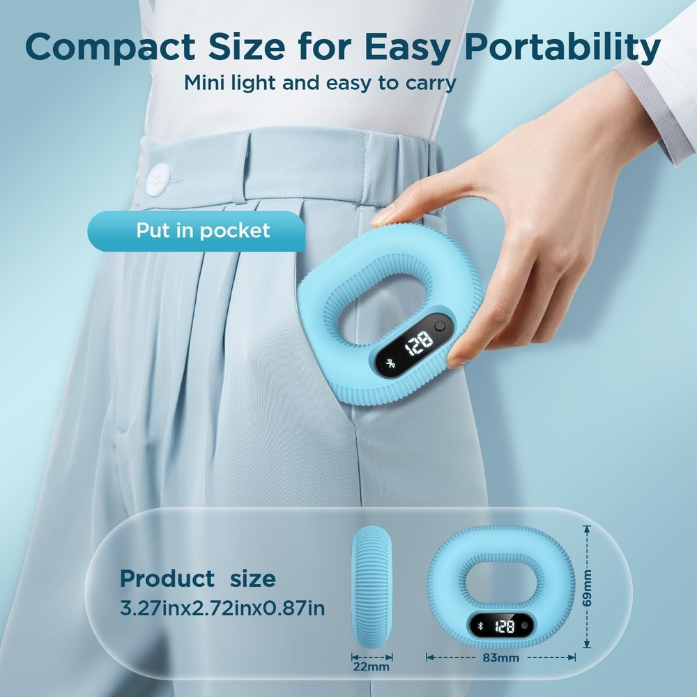 30lb Smart Grip Trainer - Durable Silicone with Interactive Games & HID Browsing