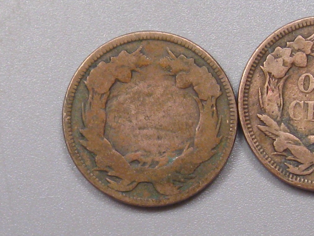 1857 & 1858 LL Flying Eagle Cent Penny. #18