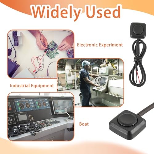 2PCS Momentary Push Button Switch, 12V/24V Mini Push Mini-Button switch 2P