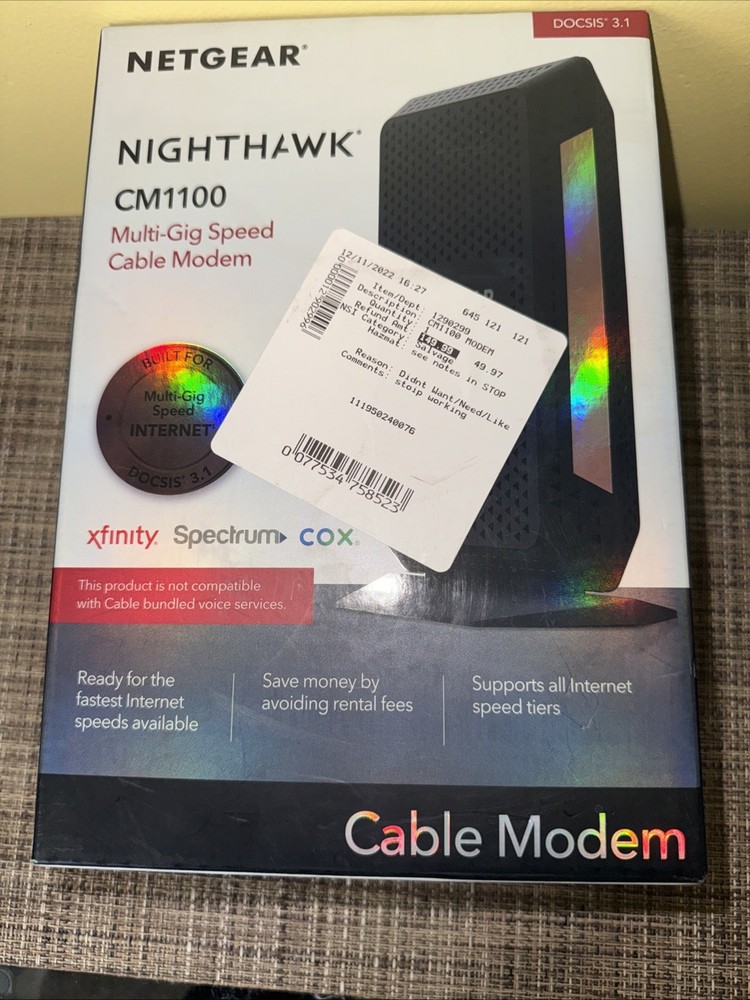 NETGEAR Nighthawk CM1100 Cable Modem