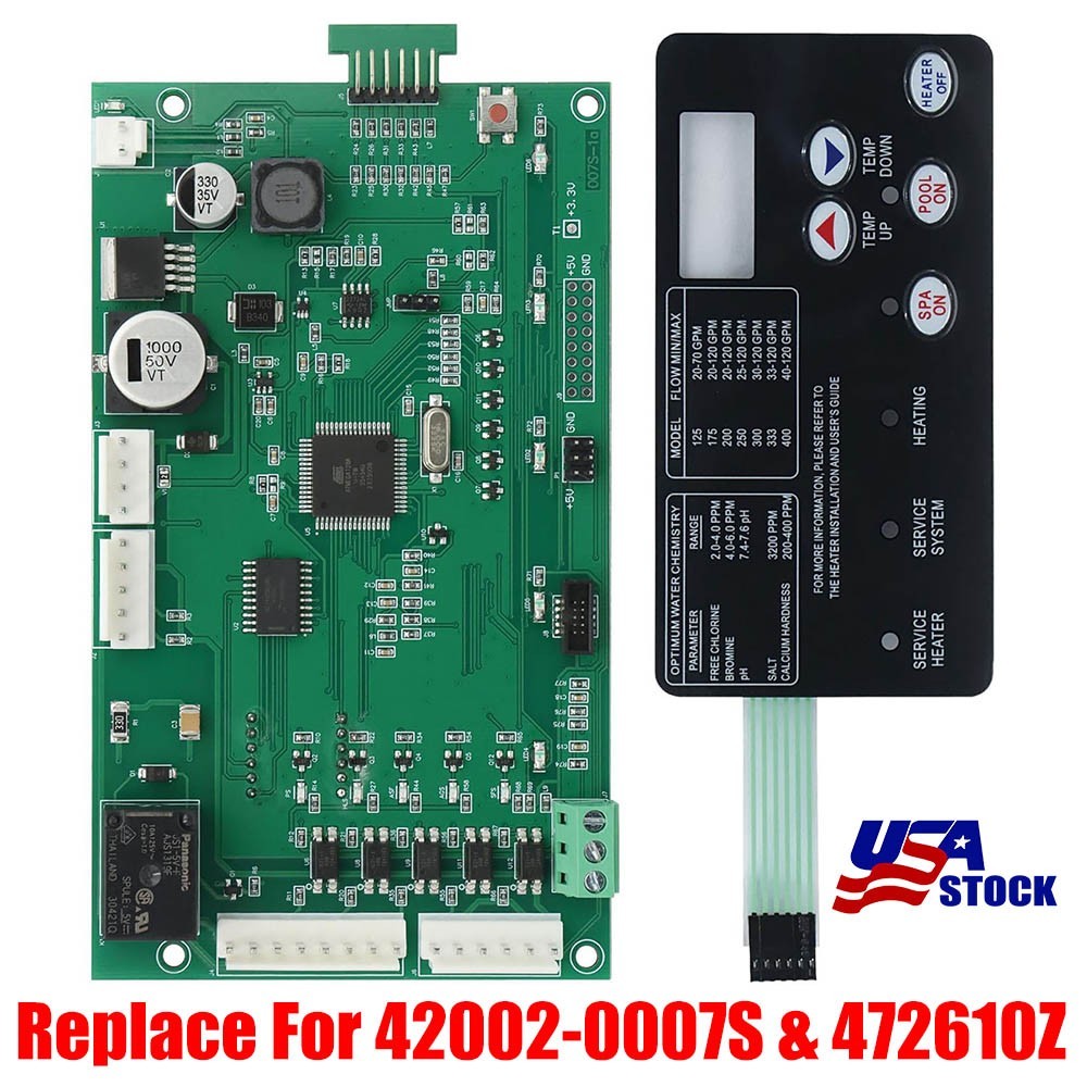 42002-0007S Control Board 472610Z Pad for Pentair MasterTemp Max-E-Therm Heaters