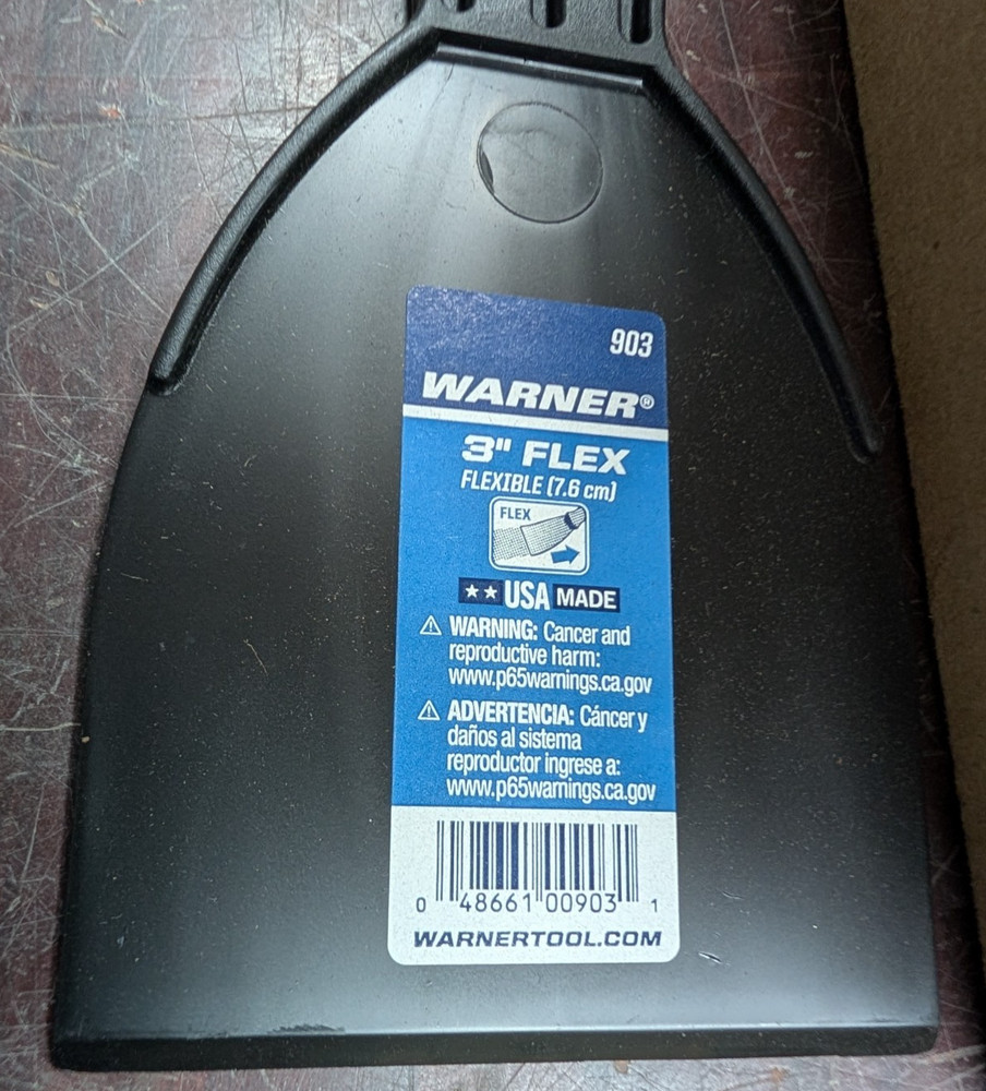 🤪 20) WARNER 3" FLEX PLASTIC SCRAPER 903