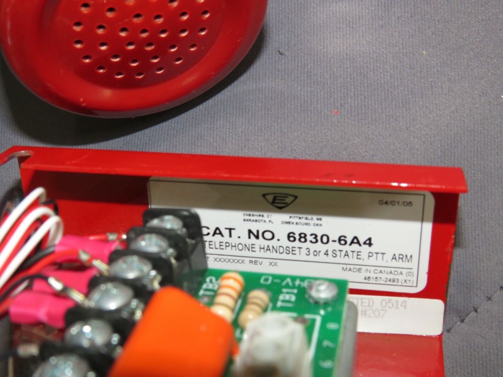 EDWARDS 6830-6A4 3 OR 4 STATE TELEPHONE HANDSET ASSEMBLY
