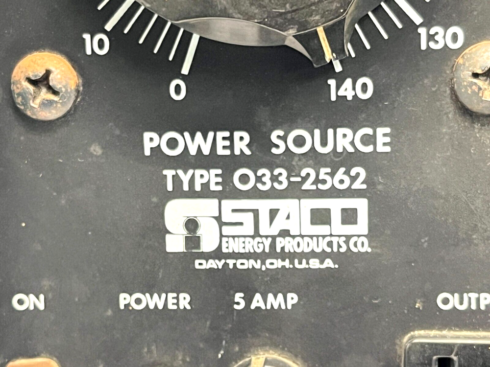 STACO 033-2562 Variable Transformer 5A 0-140V