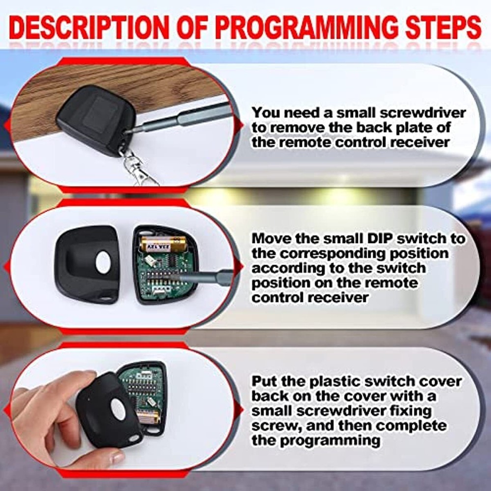 10 Digit Visor Garage Door & Gate Opener Transmitter For Linear Remote Control