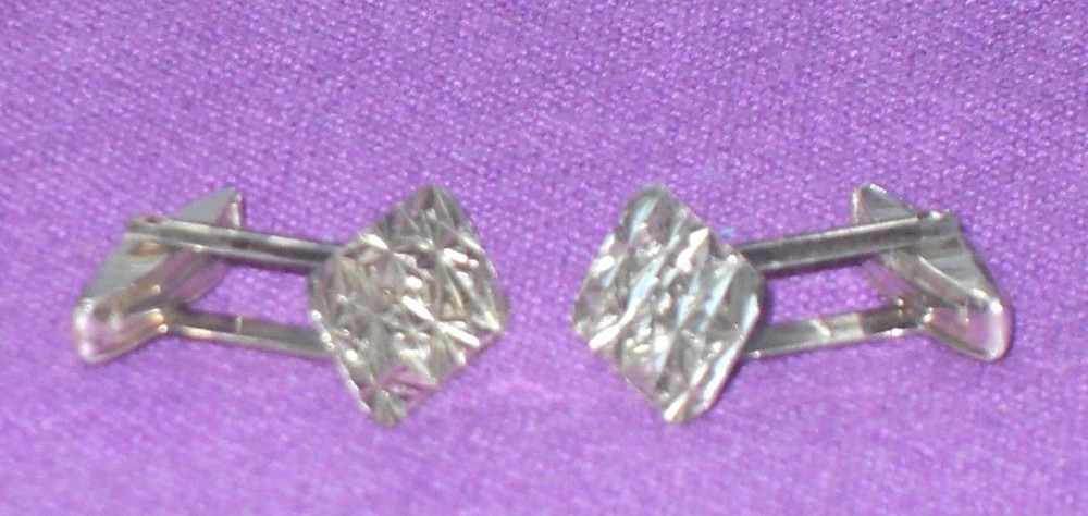 VINTAGE RETRO 1960/70s STYLISH SOLID STERLING SILVER CUFFLINKS