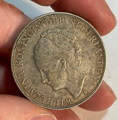 Netherlands - 1930 Large Silver 2 1/2 Gulden