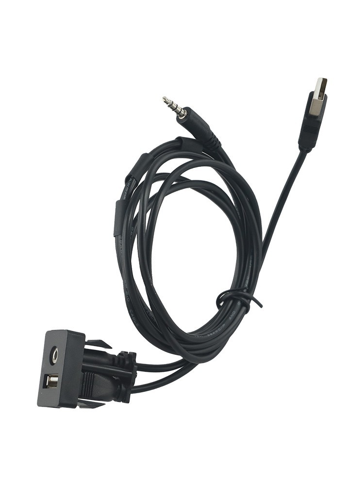 Wear Resistant Car USB AUX Panel Mount with High Speed Data Transmission